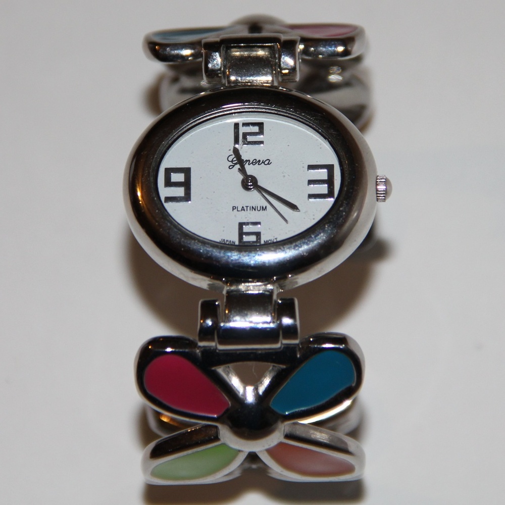Girl's Flower Cuff Watch